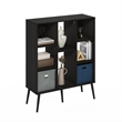 Furinno Claude Mid Century Style 8-Cube Bookcase in Bookshelf in Espresso