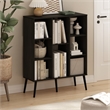 Furinno Claude Mid Century Style 8-Cube Bookcase in Bookshelf in Espresso