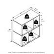 Furinno DALY 4-Cube Irregular Cubes Bookcase in Bookshelf in Storage Espresso