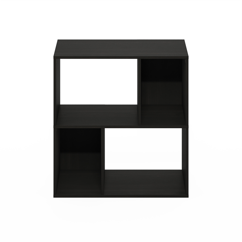 Furinno DALY 4-Cube Irregular Cubes Bookcase in Bookshelf in Storage Espresso