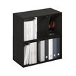 Furinno DALY 4-Cube Irregular Cubes Bookcase in Bookshelf in Storage Espresso