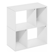 Furinno DALY 4-Cube Irregular Cubes Bookcase in Bookshelf in Storage White