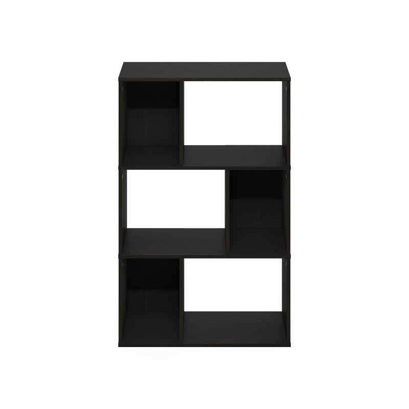 Furinno DALY 6-Cube Irregular Cubes Bookcase in Bookshelf in Storage Espresso