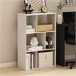 Furinno DALY 6-Cube Irregular Cubes Bookcase in Bookshelf in Storage White