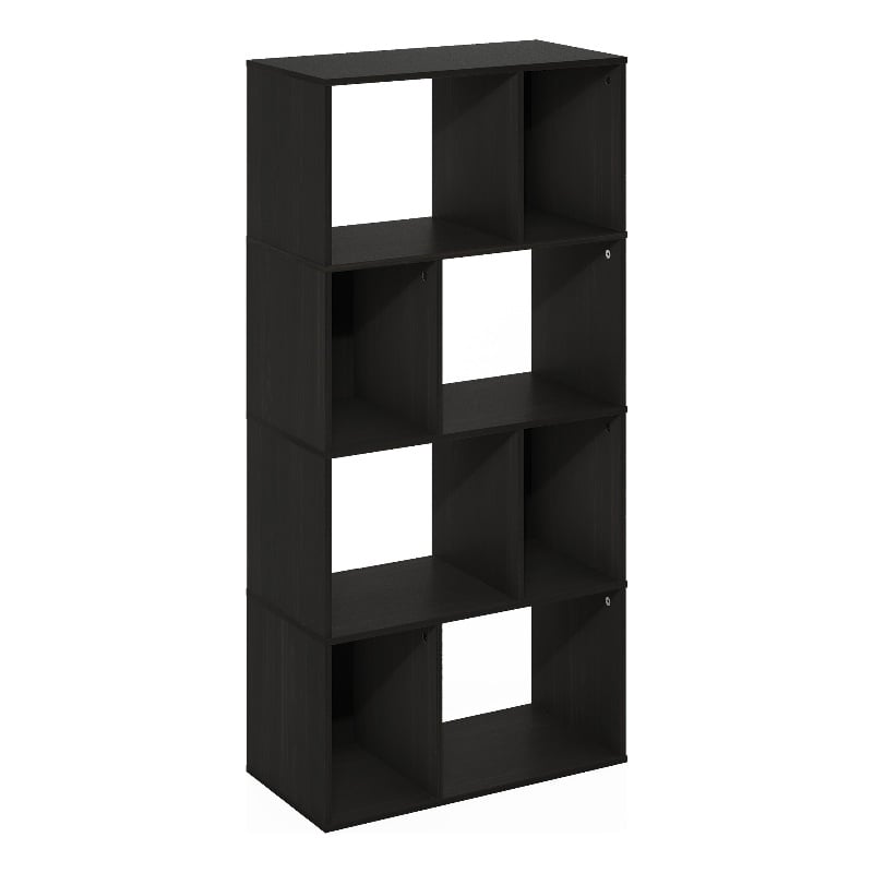 Furinno DALY 8-Cube Irregular Cubes Bookcase in Bookshelf in Storage Espresso