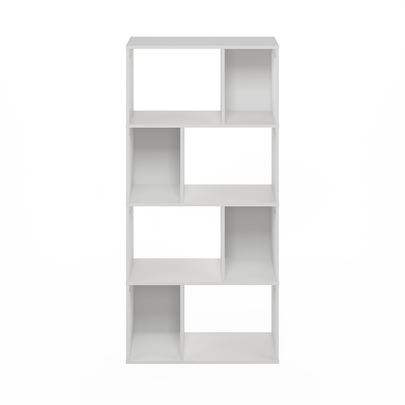 Furinno DALY 8-Cube Irregular Cubes Bookcase in Bookshelf in Storage White