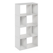 Furinno DALY 8-Cube Irregular Cubes Bookcase in Bookshelf in Storage White