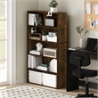 Furinno PASIR 5-Tier Bookcase in Bookshelf in 31.5 Inch Wide in Amber Pine