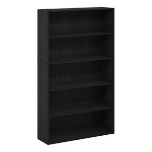 Furinno PASIR 5-Tier Bookcase in Bookshelf in 31.5 Inch Wide in Espresso