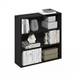 Furinno PASIR 3-Tier Bookcase in Bookshelf in 31.5 Inch Wide in Espresso
