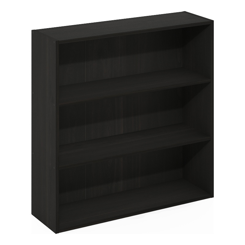 Furinno PASIR 3-Tier Bookcase in Bookshelf in 31.5 Inch Wide in Espresso