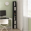 Furinno FULDA 8-Tier  Storage Shelf Bookcase in 6-Inch Width in Blackwood
