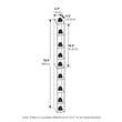 Furinno FULDA 8-Tier  Storage Shelf Bookcase in 6-Inch Width in White