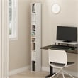 Furinno FULDA 8-Tier  Storage Shelf Bookcase in 6-Inch Width in White