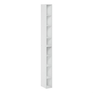 Furinno FULDA 8-Tier  Storage Shelf Bookcase in 6-Inch Width in White