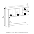 Furinno CLASSIC Desktop Bookshelf Storage Hutch in Desk Organizer with 4 White