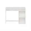 Furinno CLASSIC Desktop Bookshelf Storage Hutch in Desk Organizer with 5 White