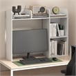 Furinno CLASSIC Desktop Bookshelf Storage Hutch in Desk Organizer with 5 White