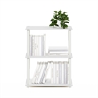 Furinno TURN-N-TUBE 3-Tier Compact Multipurpose Shelf Display Rack White/White