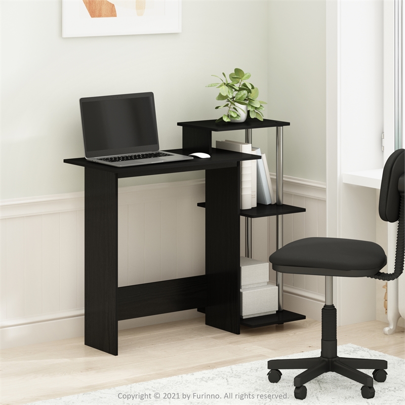 Furinno Efficient Home Laptop Notebook Computer Desk in Stainless Steel Tubes