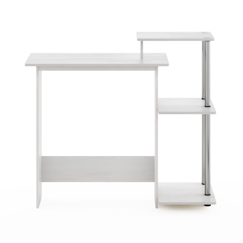 Furinno Efficient Home Laptop Notebook Computer Desk in Stainless Steel Tubes