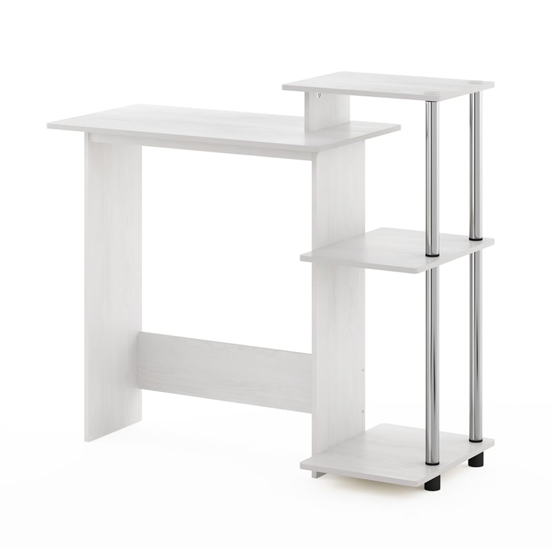 Furinno Efficient Home Laptop Notebook Computer Desk in Stainless Steel Tubes