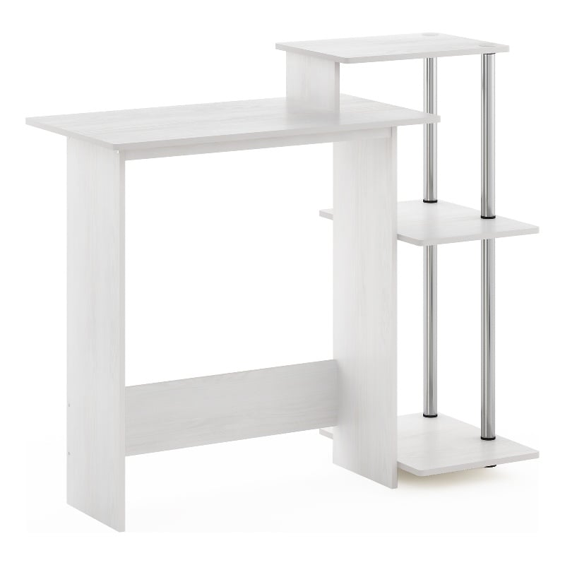 Furinno Efficient Home Laptop Notebook Computer Desk in Stainless Steel Tubes