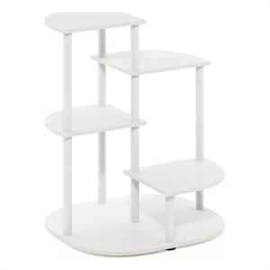 Furinno Celuka 4-Tier INDOor Outdoor Potted Plant Stand White/Virgin White