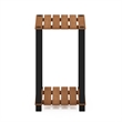 Furinno Pangkor 2-Tier Turn-N-Tube INDOor Outdoor Plant Shelf Wood Natural/Black