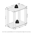 Furinno Pangkor 2-Tier Turn-N-Tube INDOor Outdoor Plant Shelf Natural/Black