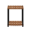 Furinno Pangkor 2-Tier Turn-N-Tube INDOor Outdoor Plant Shelf Natural/Black