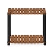 Furinno Pangkor 2-Tier Turn-N-Tube INDOor Outdoor Plant Shelf Natural/Black