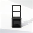 Furinno TURN-N-TUBE 2-Tier Tall Side Table Display Rack with No Americano/Black