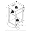 Furinno MORETTI 3-Tier Metal Frame Open Storage Side Table in End White/White