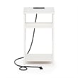 Furinno MORETTI 3-Tier Metal Frame Open Storage Side Table in End White/White