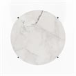 Furinno Besi 2-Tier Modern Round Coffee Table Table with Marble White/Black