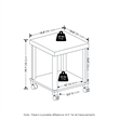Furinno TURN-N-TUBE CLASSIC 2-Tier End Table in Side Table with Espresso/Black