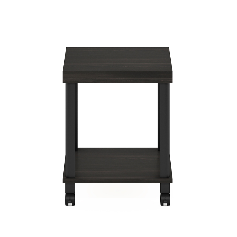 Furinno TURN-N-TUBE CLASSIC 2-Tier End Table in Side Table with Espresso/Black