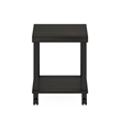 Furinno TURN-N-TUBE CLASSIC 2-Tier End Table in Side Table with Espresso/Black