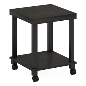 Furinno TURN-N-TUBE Classic 2-Tier End Table in Side Table with Espresso/Black