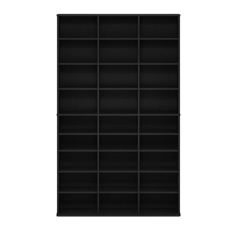 Furinno JAYA 24-Shelf Multimedia Media Storage Tower Rack with Americano