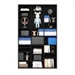 Furinno JAYA 24-Shelf Multimedia Media Storage Tower Rack with Americano