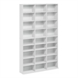 Furinno JAYA 24-Shelf Multimedia Media Storage Tower Rack with AdJUSTable White