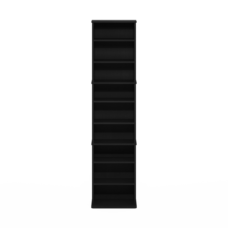 Furinno JAYA 9-Shelf Multimedia Media Storage Tower Rack with Americano
