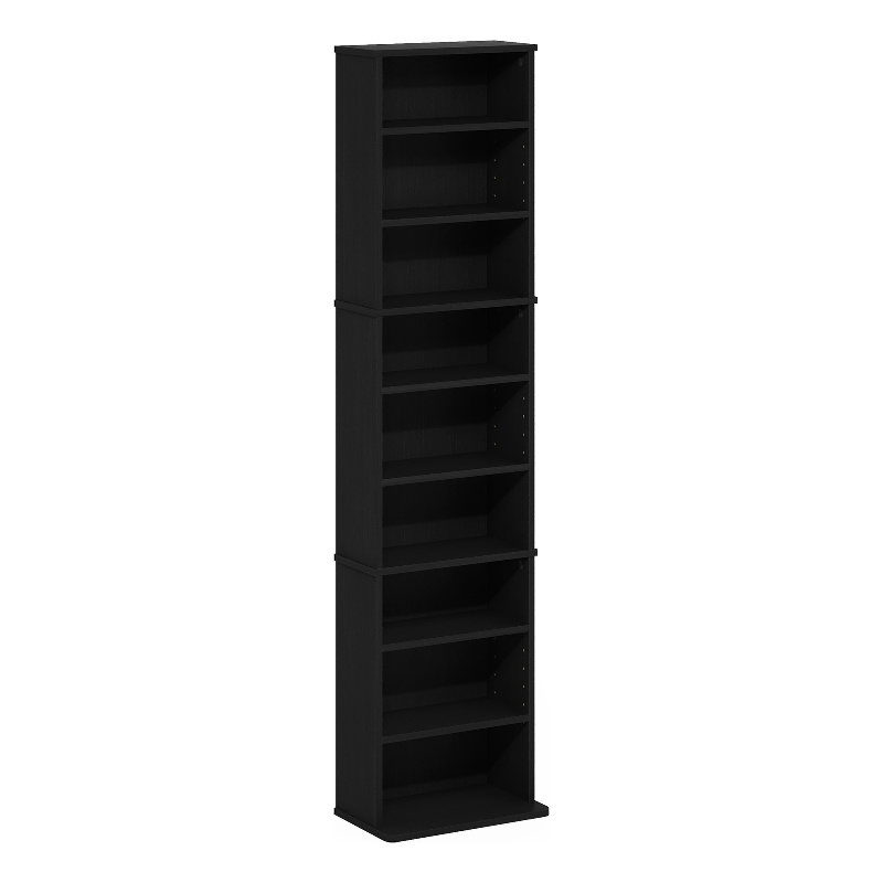 Furinno JAYA 9-Shelf Multimedia Media Storage Tower Rack with Americano