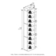 Furinno JAYA 9-Shelf Multimedia Media Storage Tower Rack with AdJUSTable White
