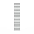 Furinno JAYA 9-Shelf Multimedia Media Storage Tower Rack with AdJUSTable White