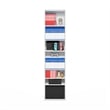 Furinno JAYA 9-Shelf Multimedia Media Storage Tower Rack with AdJUSTable White