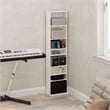 Furinno JAYA 9-Shelf Multimedia Media Storage Tower Rack with AdJUSTable White