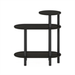 Furinno TURN-N-TUBE 3-Tier Oval Sofa Side Table in End Table with Espresso/Black